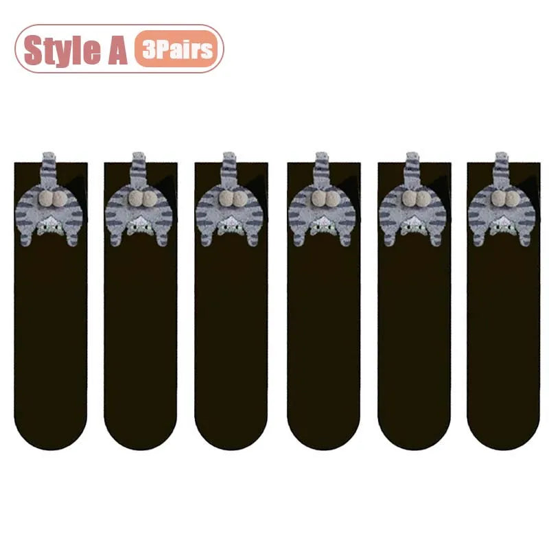 Cartoon Cat Couple Socks