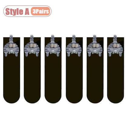 Cartoon Cat Couple Socks