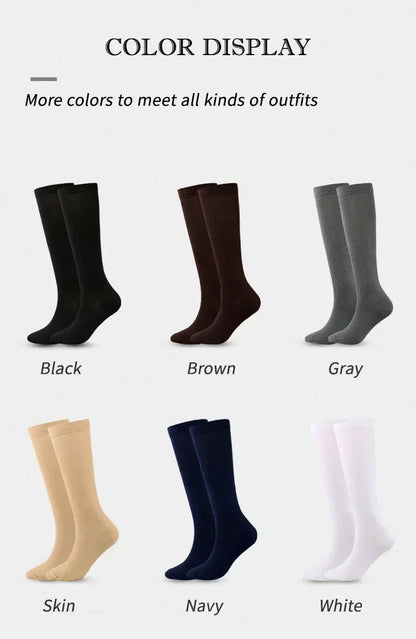 Unisex Compression Socks 15-20 mmHg Knee High Stocking
