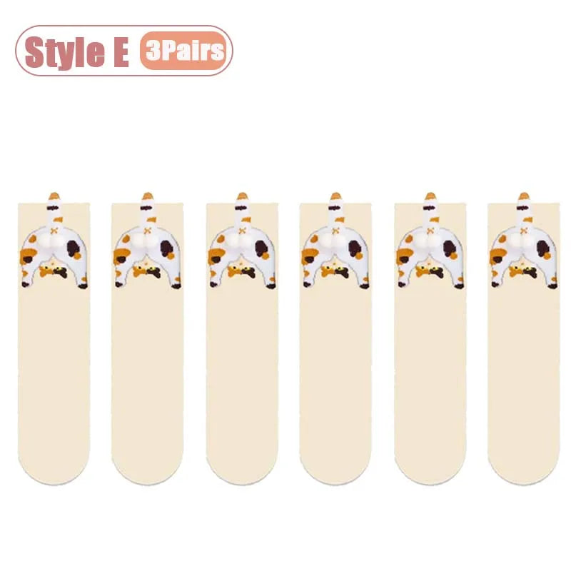Cartoon Cat Couple Socks