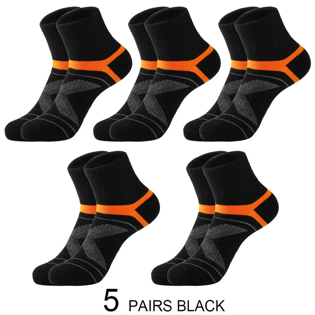 Unisex Black Hiking Socks 3 Pairs Polyester Elastane Knit Comfort