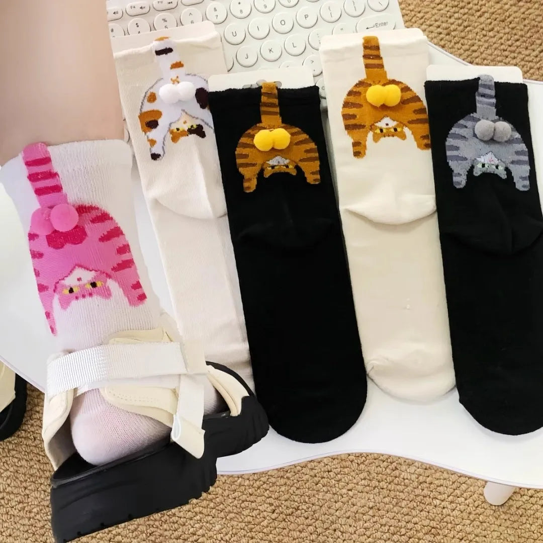 Cartoon Cat Couple Socks