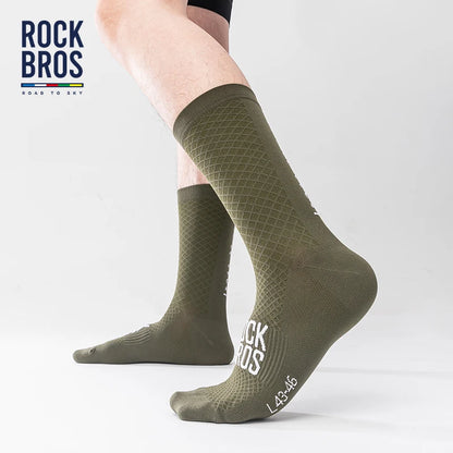 Rockbros Unisex Cycling Socks Nylon Elastane Knee High Comfort