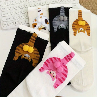 Cartoon Cat Couple Socks