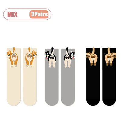 Cartoon Cat Couple Socks
