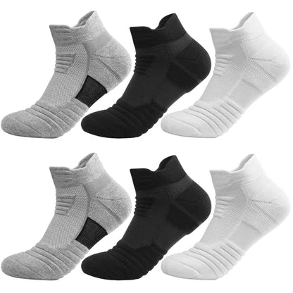 3/6 Pairs Running/Hiking Mesh Athletic Terry Socks