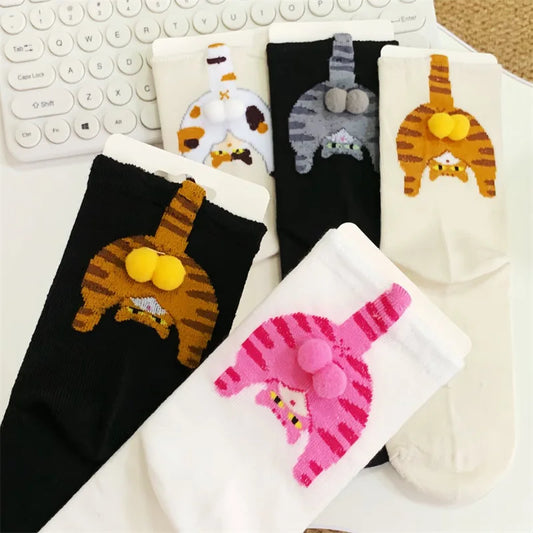 Cartoon Cat Couple Socks