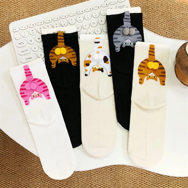 Cartoon Cat Couple Socks