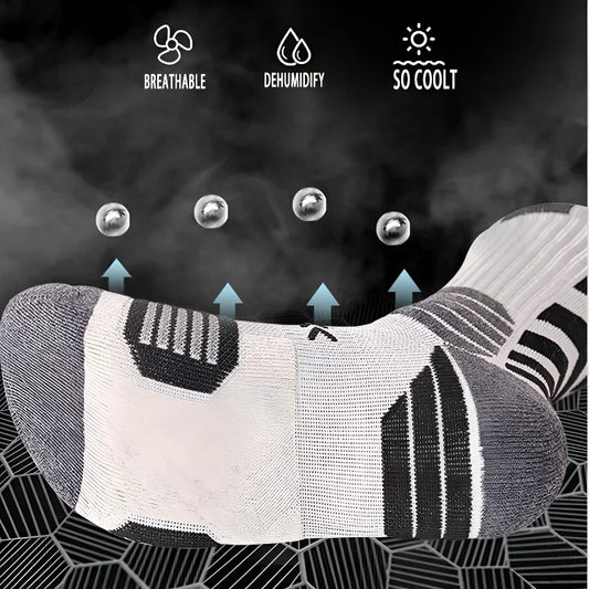 3 Pairs Thick Compression Professional Athletic Socks