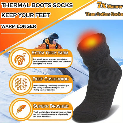 Arctic Trek Thermal Socks — Thick Insulated Winter Hiking & Ski Socks