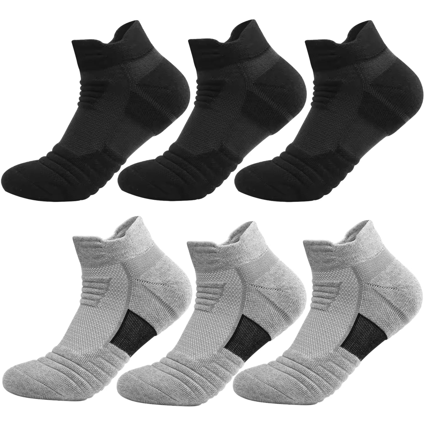 3/6 Pairs Running/Hiking Mesh Athletic Terry Socks