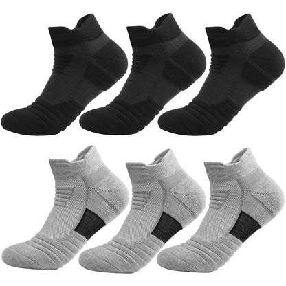 3/6 Pairs Running/Hiking Mesh Athletic Terry Socks