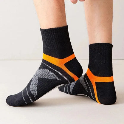 Unisex Black Hiking Socks 3 Pairs Polyester Elastane Knit Comfort