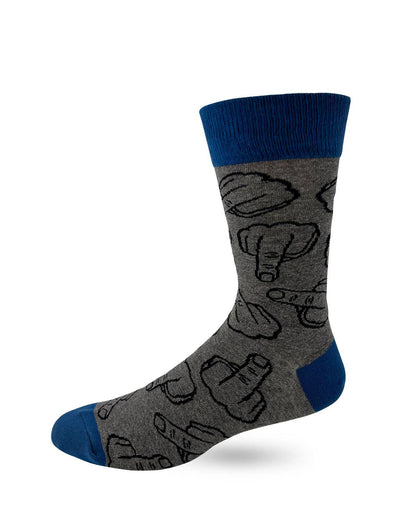 Fabdaz - Flip Off Finger Men's Novelty Crew Socks