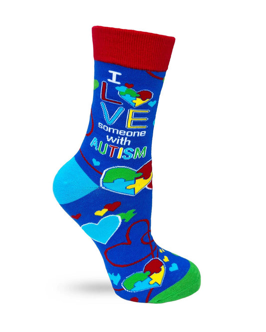 Fabdaz - I Love Someone With Autism Women's Crew Socks