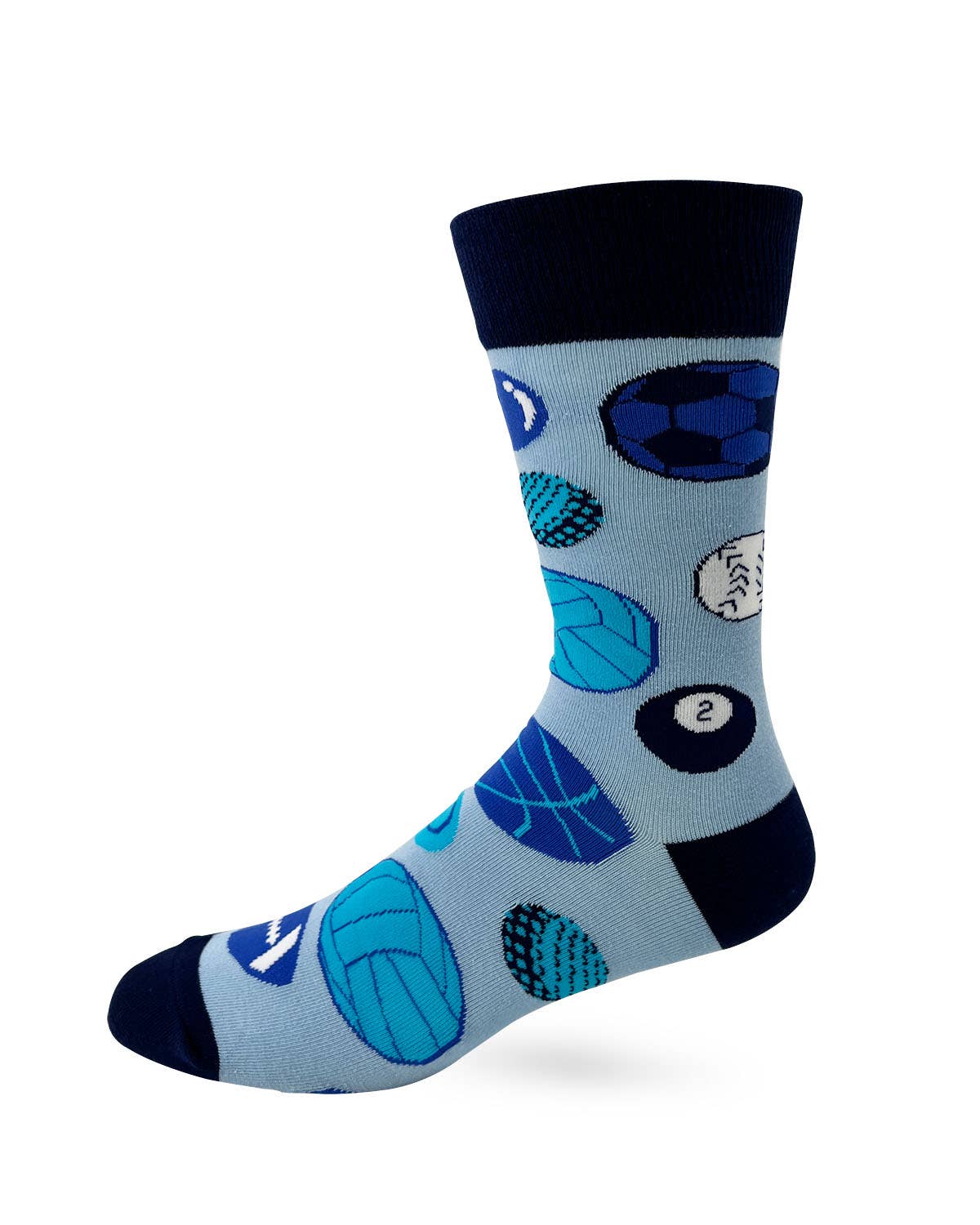 Fabdaz - Blue Balls Men's Novelty Crew Socks