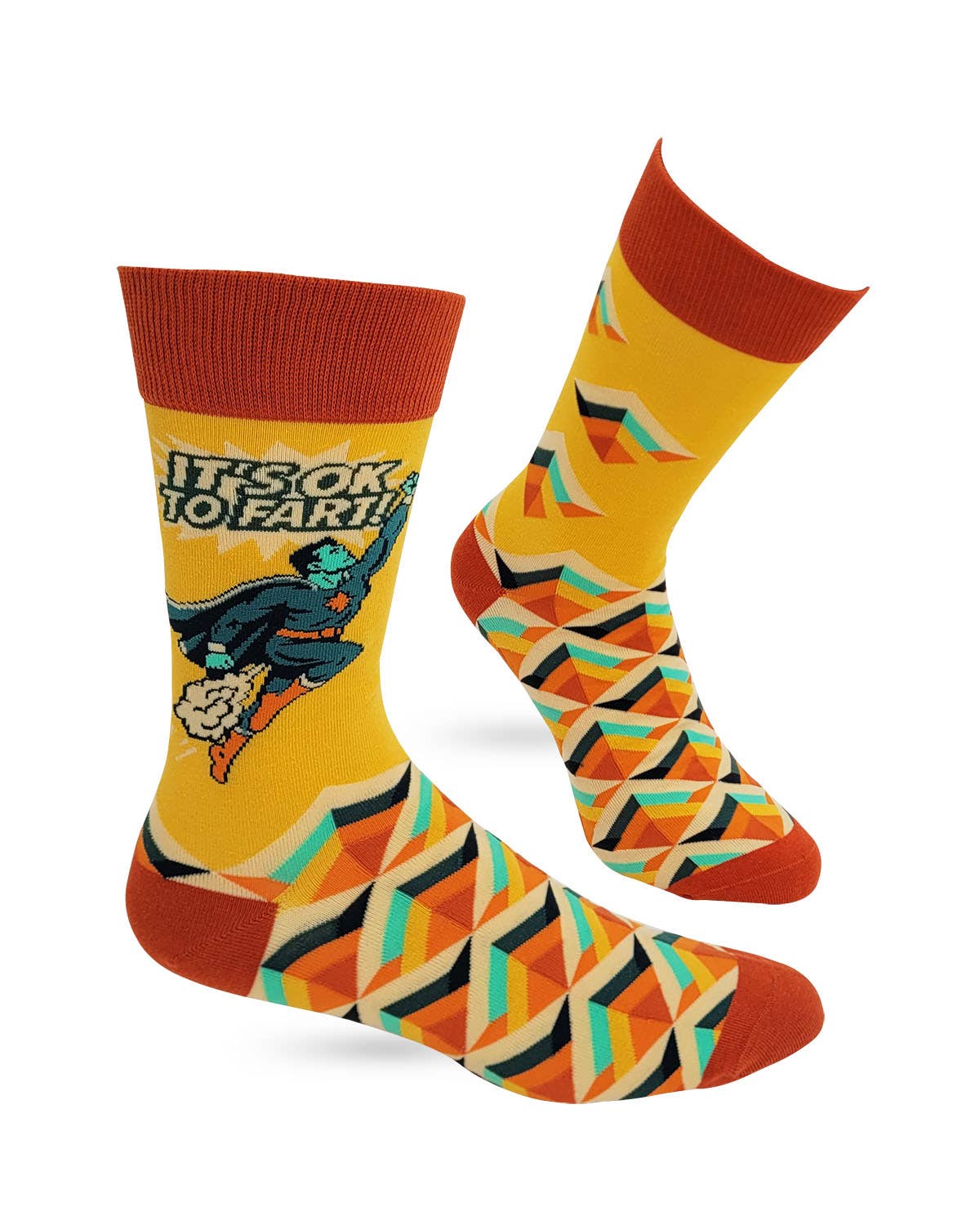 Fabdaz - It's OK to Fart Men's Novelty Crew Socks