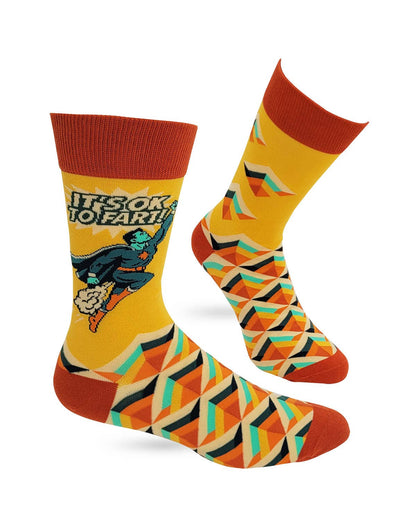 Fabdaz - It's OK to Fart Men's Novelty Crew Socks