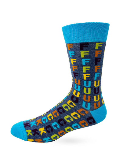 Fabdaz - FFFFFFUUUUCCCCCKKK Men's Novelty Crew Socks