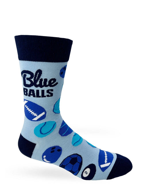 Fabdaz - Blue Balls Men's Novelty Crew Socks