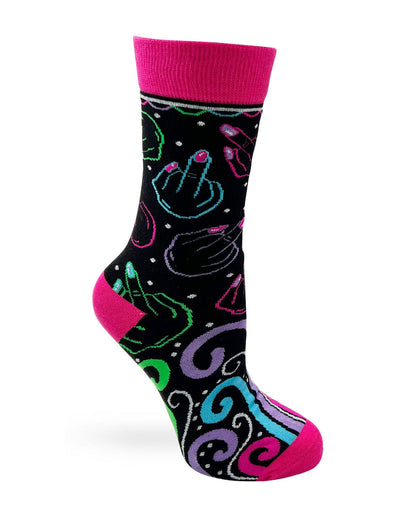 Fabdaz - Flip Off Sassy Ladies' Crew Socks