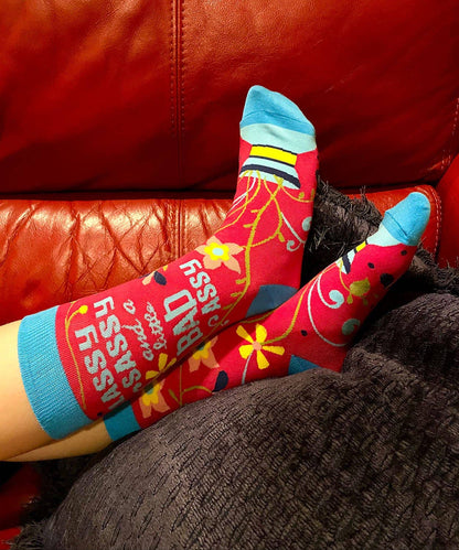 Fabdaz - Classy Sassy and a Little Bad Assy Women's Crew Socks