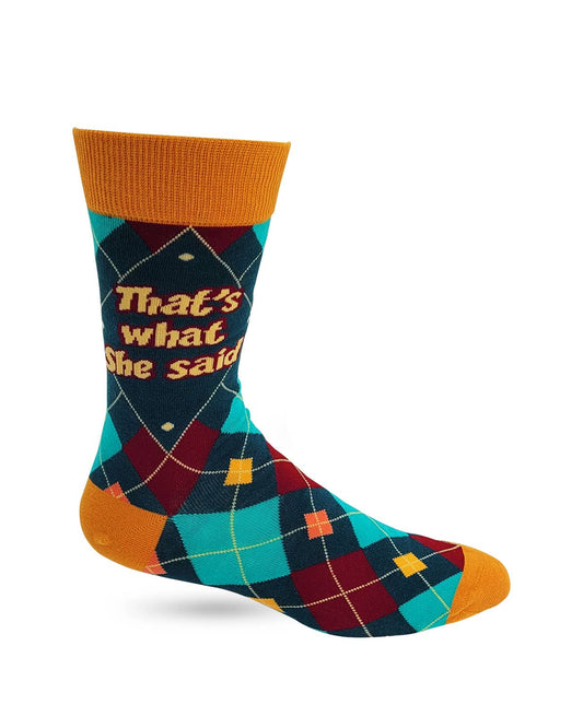 Fabdaz - That's What She Said Men's Novelty Crew Socks