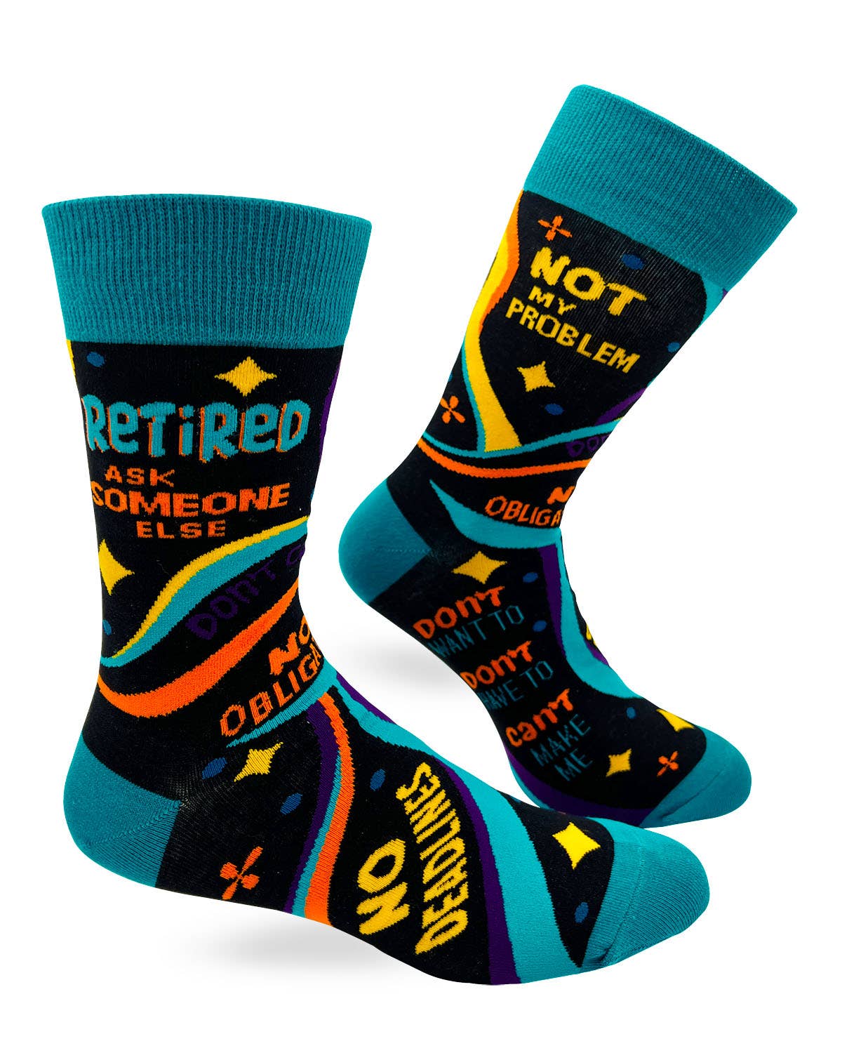 Fabdaz - Retired Ask Someone Else Men's Novelty Crew Socks