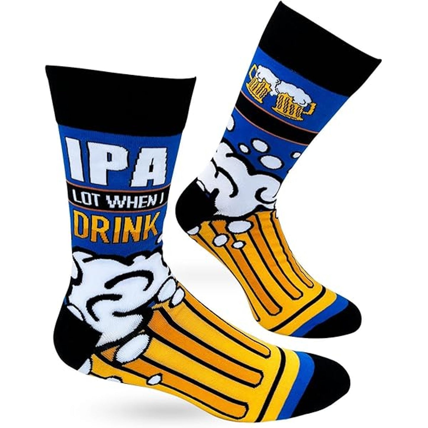 Fabdaz IPA Lot When I Drink Men's Novelty Socks One Size