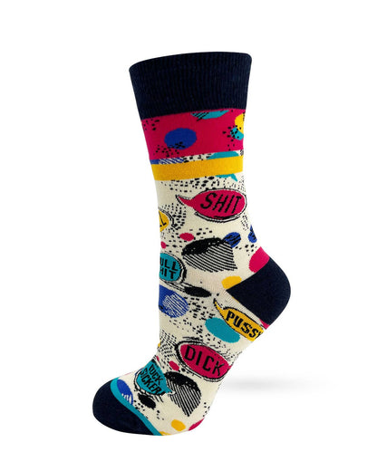 Fabdaz - Swearing Always Helps Women's Crew Socks