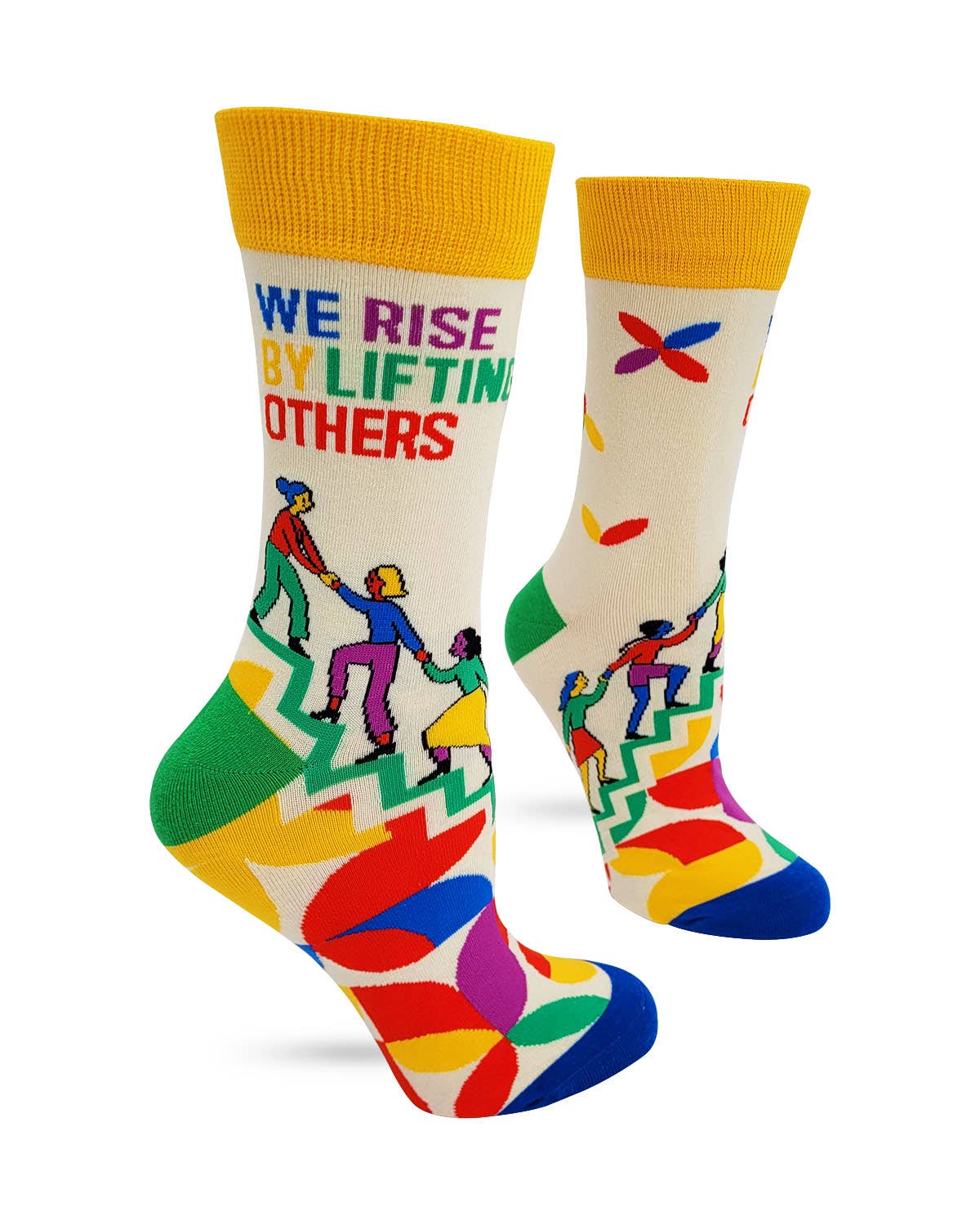 Fabdaz - We Rise By Lifting Others Women's Crew Socks