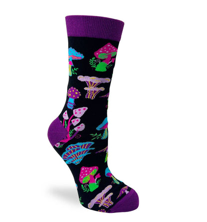 Fabdaz - Trippy Mushrooms Novelty Crew Socks