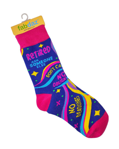 Fabdaz - Retired Ask Someone Else Women's Novelty Crew Socks