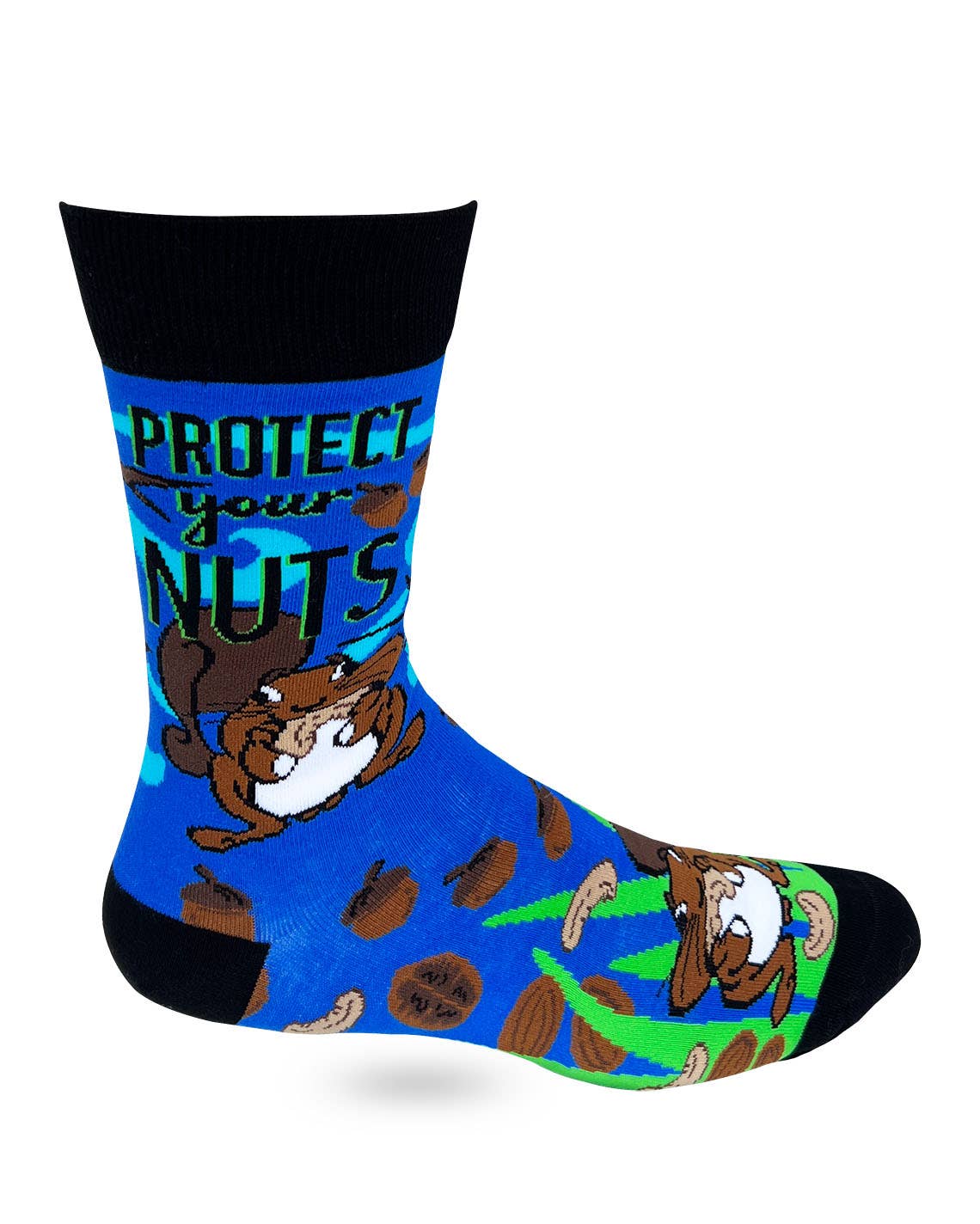 Fabdaz - Protect Your Nuts Men's Novelty Crew Socks