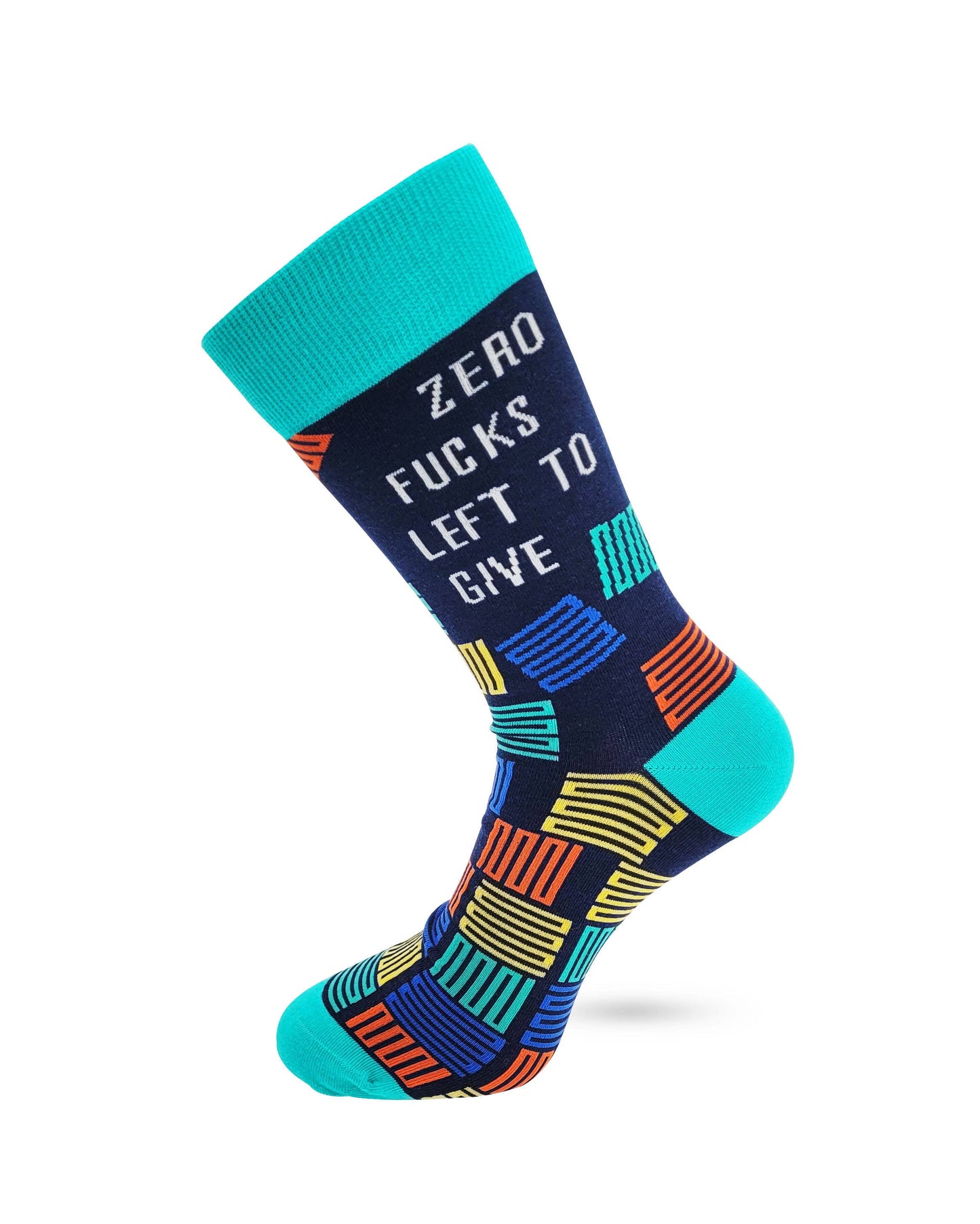Fabdaz - Zero F*cks Left to Give Men's Novelty Crew Socks
