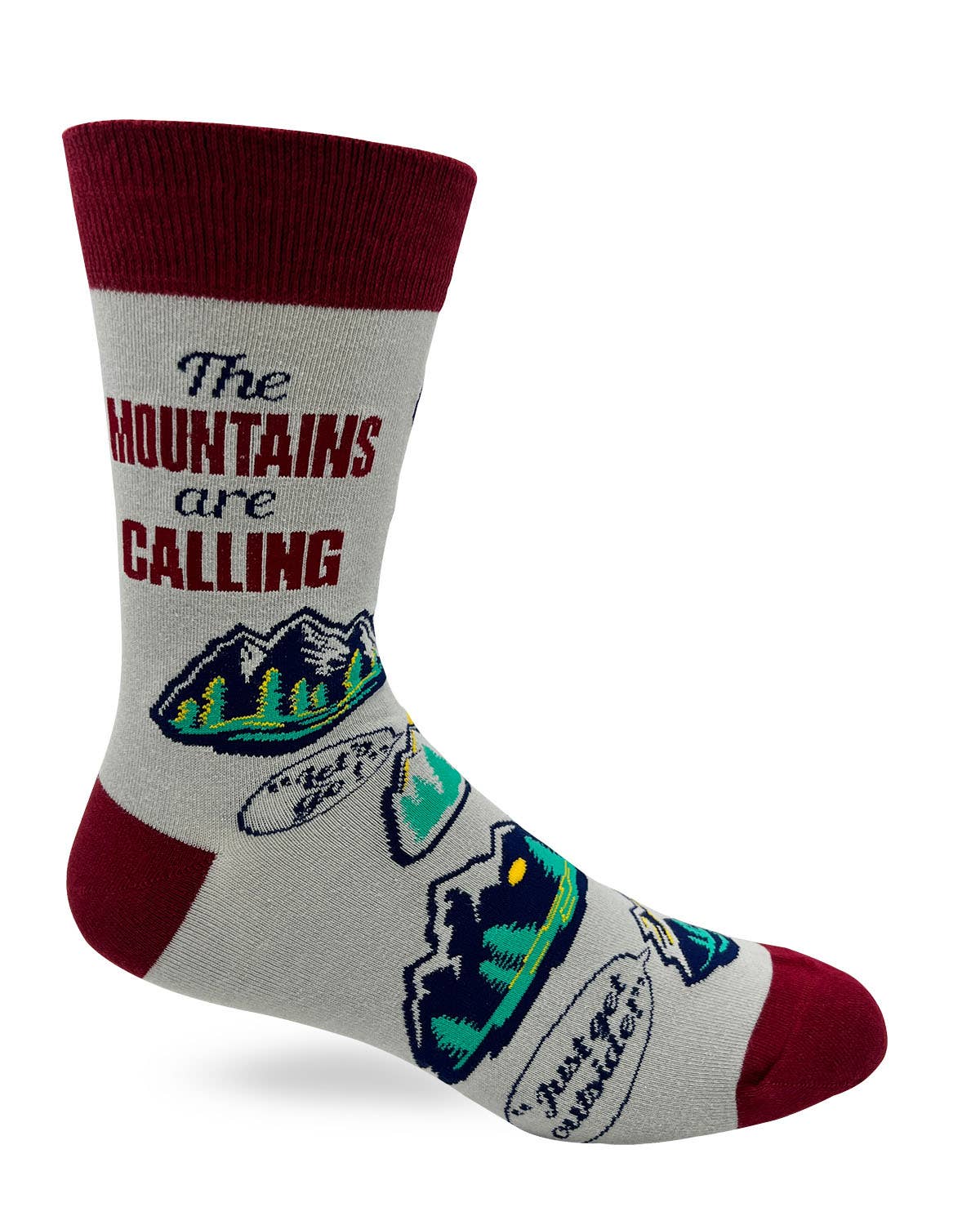 Fabdaz - The Mountains Are Calling Men's Novelty Crew Socks