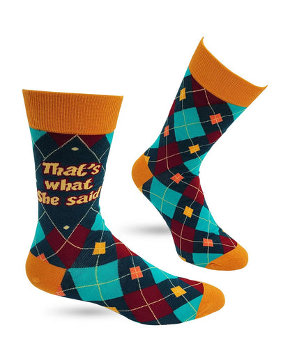 Fabdaz - That's What She Said Men's Novelty Crew Socks
