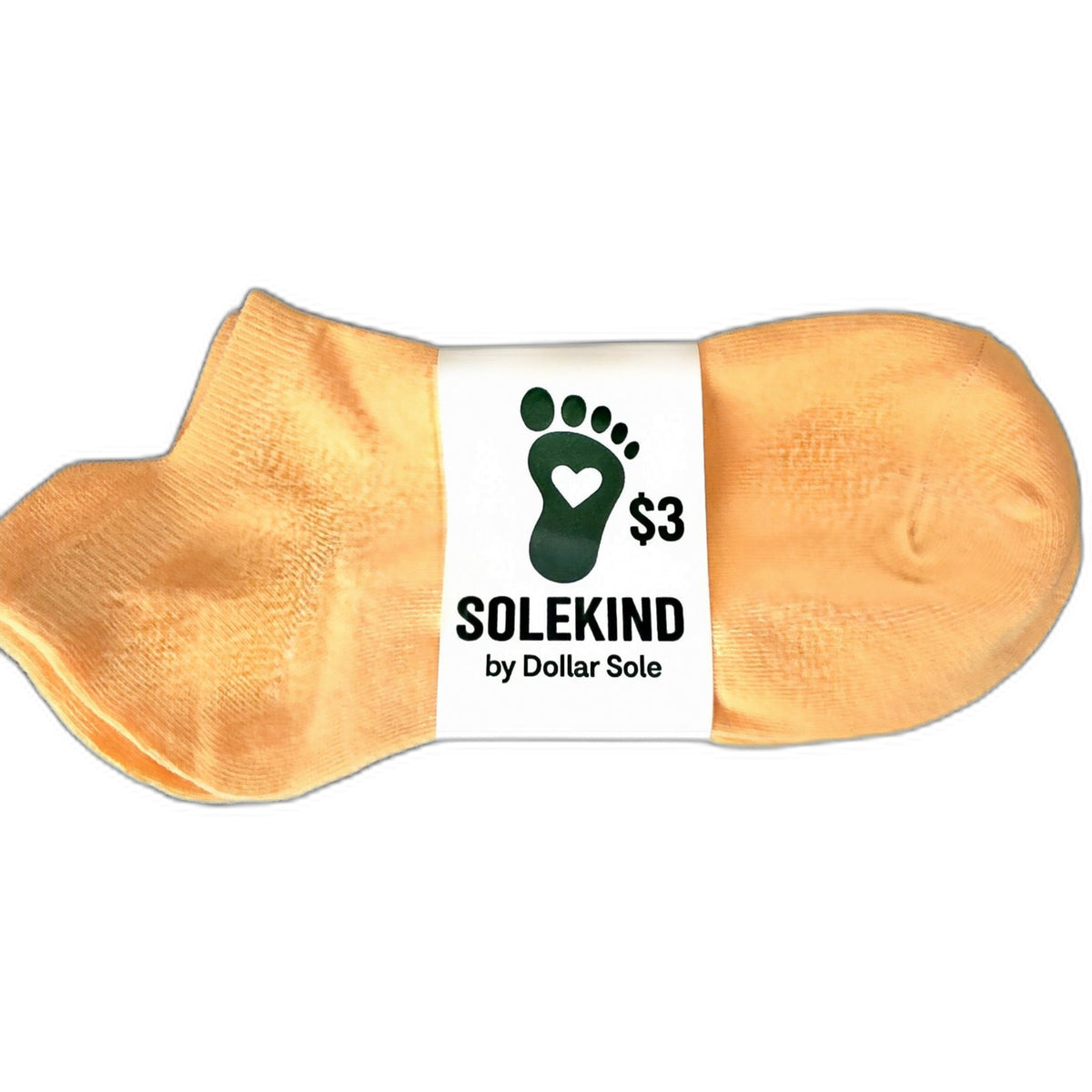 Sunset Stride – Orange Essential Ankle Socks | $3 Buy One Give One | Dollar Sole